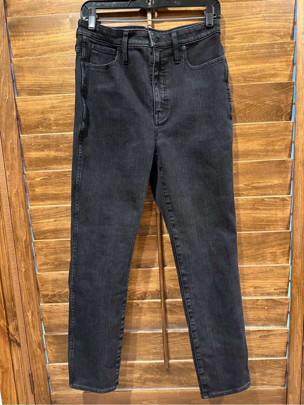 Madewell Black Curvy Stovepipe Straight Jeans